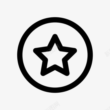 星星最爱圆圈图标图标