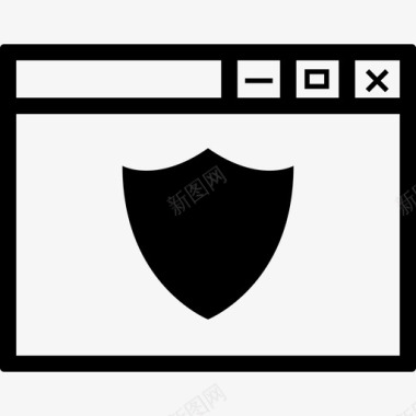 病毒浏览器保护防病毒安全图标图标