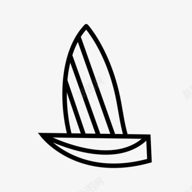 游艇小船帆船图标图标