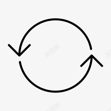 循环箭头方向图标图标