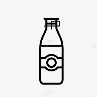 玻璃瓶牛奶食品饮料图标图标