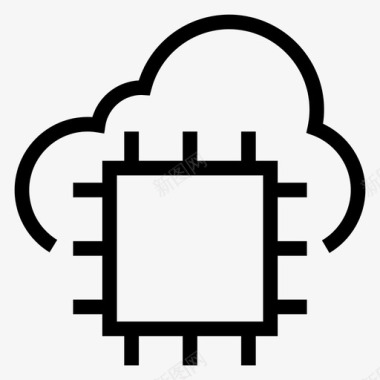 云cpu计算处理器图标图标
