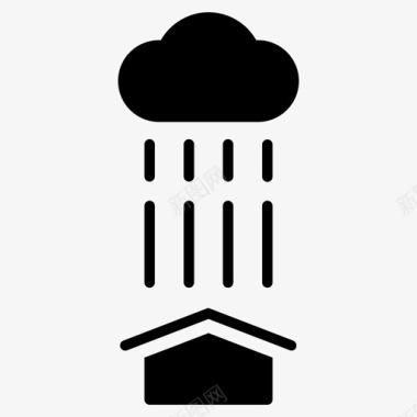 防水屋面防护防雨图标图标