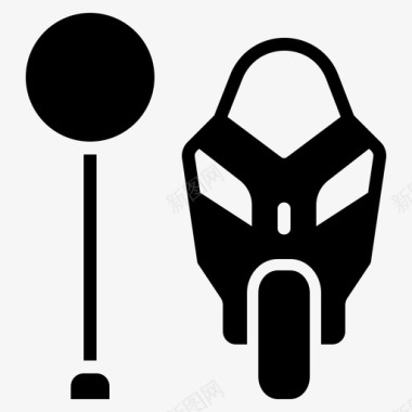 摩托车停车场停车场摩托车标志图标图标