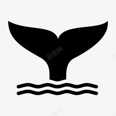 座头鲸动物鱼类图标图标