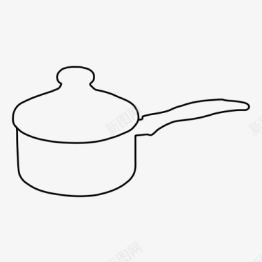 小锅烹饪厨房用具图标图标