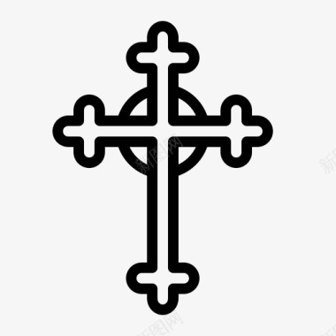踏青节素材十字架基督教圣洁图标图标