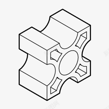 护栏墙砖建筑陶瓷块图标图标