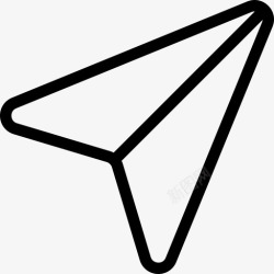 网格折纸纸飞机飞行邮件图标高清图片