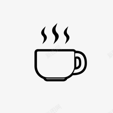 三色马克杯咖啡咖啡饮料马克杯图标图标