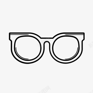 圆眼镜眼睛时尚图标图标