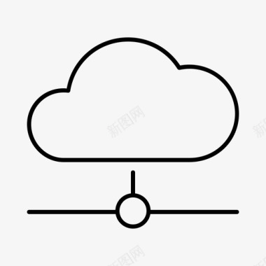 服务云数据网络图标图标
