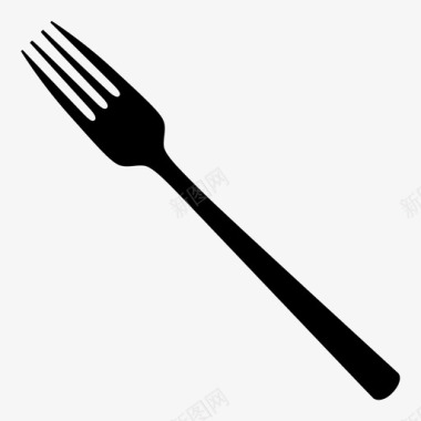 叉子餐具尖刺图标图标