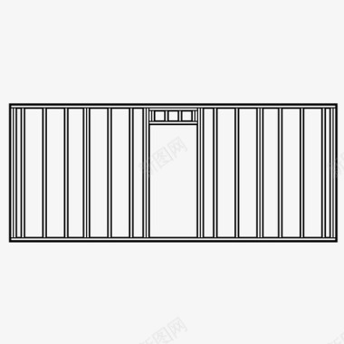 墙洞框架建筑木工图标图标