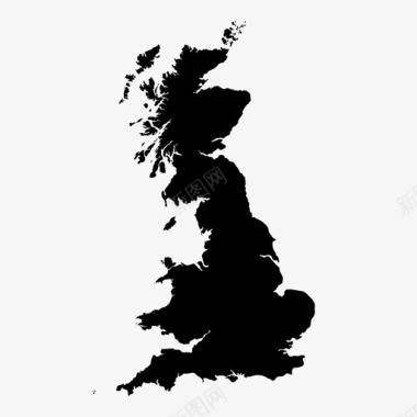 国家英国地图伦敦苏格兰图标图标
