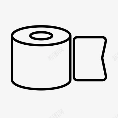 卫生纸卷厕纸图标图标
