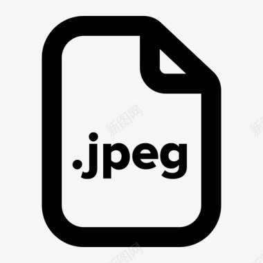 jpeg文件文档扩展名图标图标