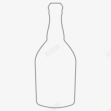 耶罗波安是空的瓶子饮料图标图标