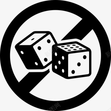 禁止赌博赌场骰子图标图标