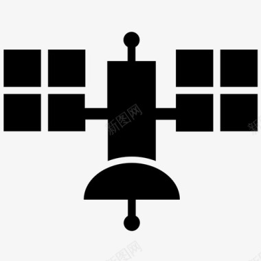 卫星传输通信卫星电缆网络图标图标