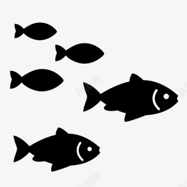 鱼类捕鱼海洋食品图标图标