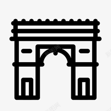 凯旋门拱门法国图标图标