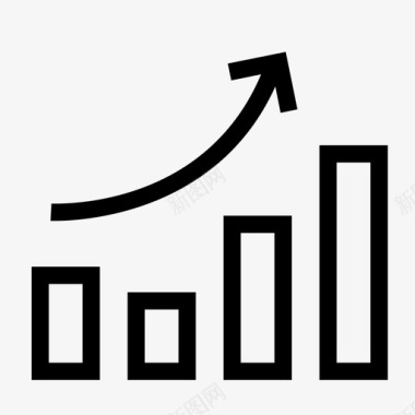 信息条状图条形图分析增长图标图标