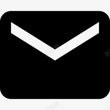 黑色信封电子邮件符号材料单色图标图标