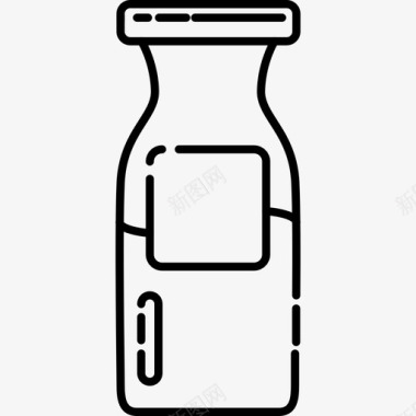 奶瓶有盖瓶子饮料标签瓶图标图标