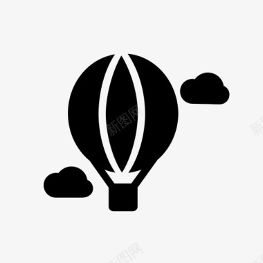 气球气球飞行观光飞行图标图标