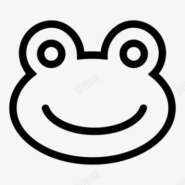青蛙动物脸图标图标