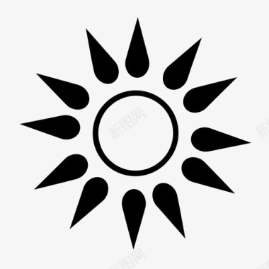 矢量夏天太阳白天夏天图标图标