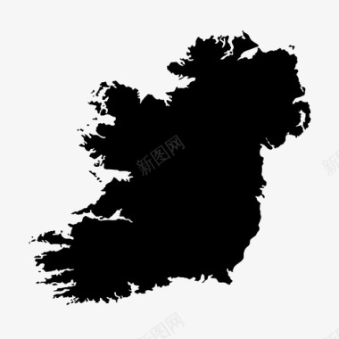 贝尔爱尔兰地图贝尔法斯特都柏林图标图标
