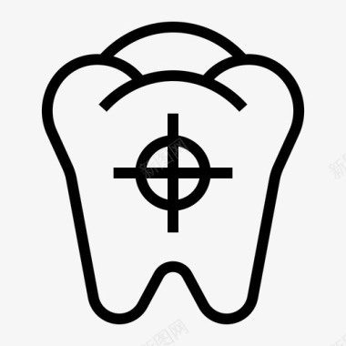 绿色健康标识牙科护理检查图标图标