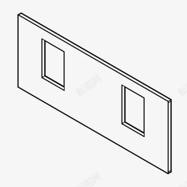 开口建筑组成建筑图标图标