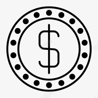 商业理念美元现金货币图标图标