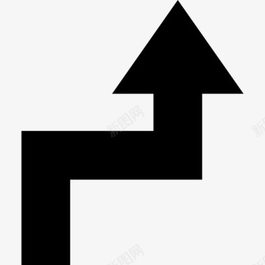 不规则之字形的上箭头箭头箭头组4图标图标
