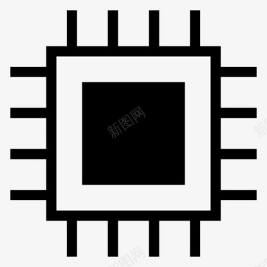 RFID芯片处理器芯片计算机图标图标