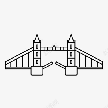 伦敦桥城市风格2的伦敦图标图标