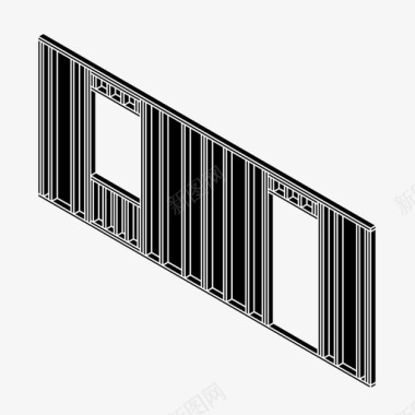 破旧的墙体图片墙体结构建筑木工图标图标