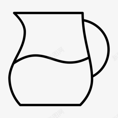 洒水壶水壶玻璃水杯图标图标