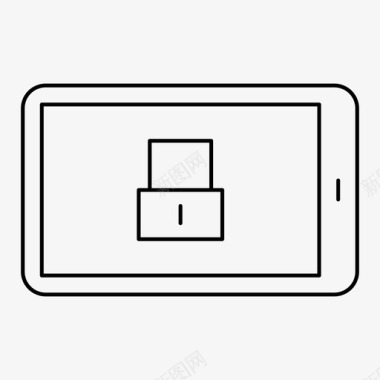 老年机矢量屏幕锁手机保护手机安全图标图标