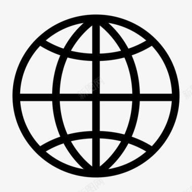 世界地球球体图标图标