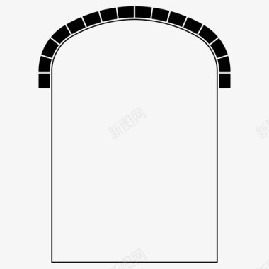 蓝色标志图案拱门建筑历史图标图标