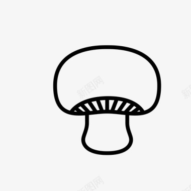 食物和饮料蘑菇食物菌类图标图标