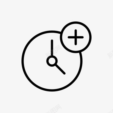 加定时器时钟手表图标图标