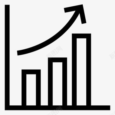信息分析表条形图分析增长图标图标