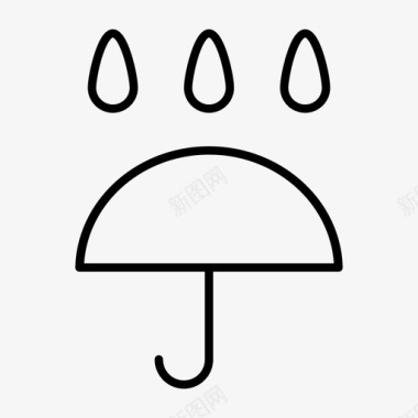下雨保护遮阳图标图标