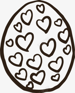 庆祝复活节彩蛋庆祝涂鸦图标图标