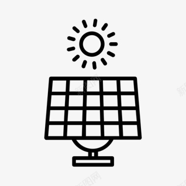 太阳能电池板绿色能源太阳能图标图标